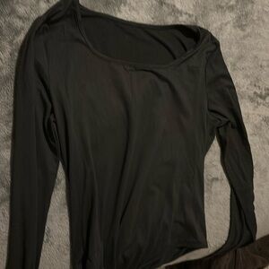 Black long sleeve bodysuit